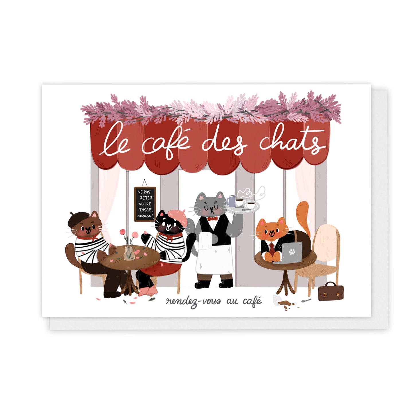 Le Café des Chats - Carte postale de Paris