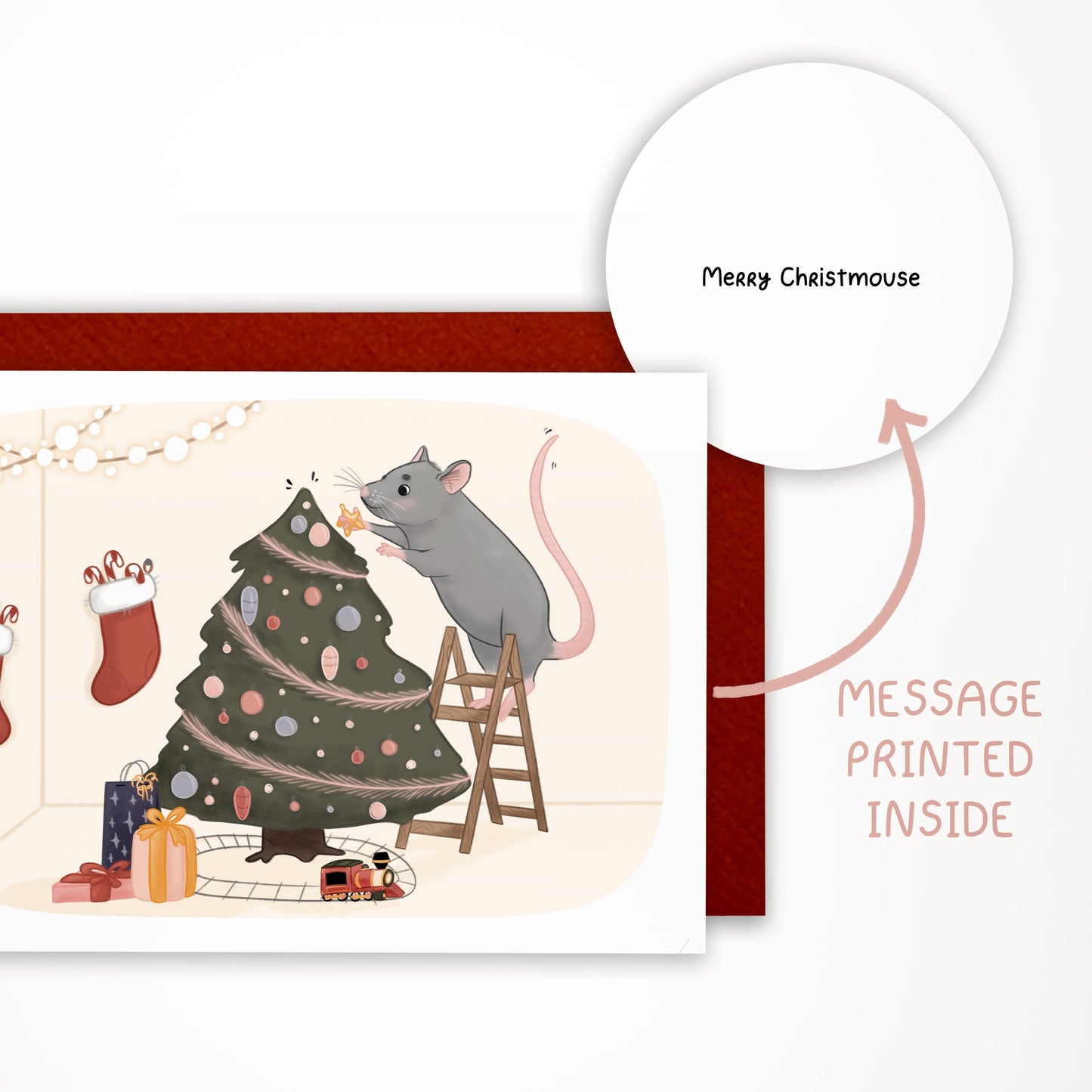 merry christmouse greeting card
