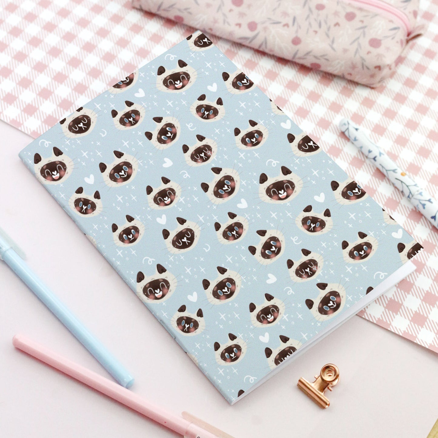 Carnet Chat Siamois - Carnet souple