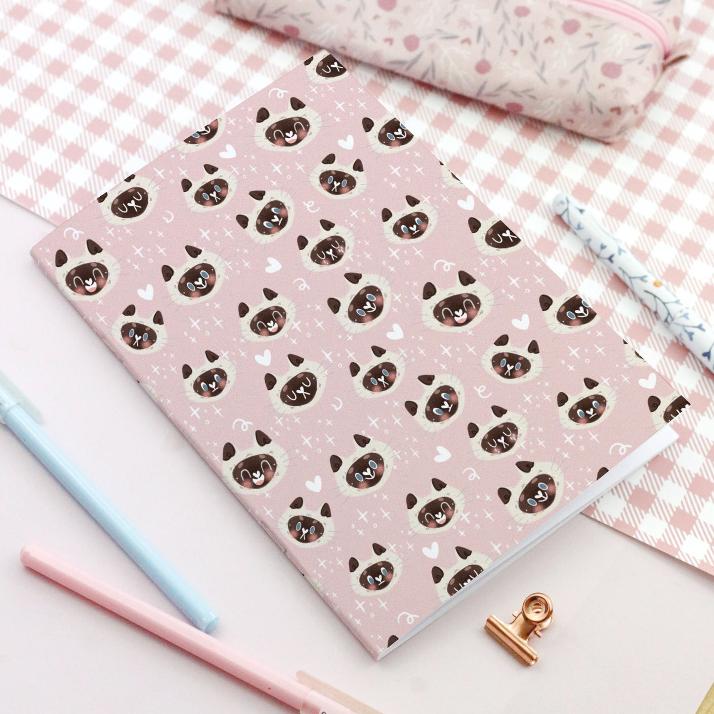 Carnet Chat Siamois - Carnet souple