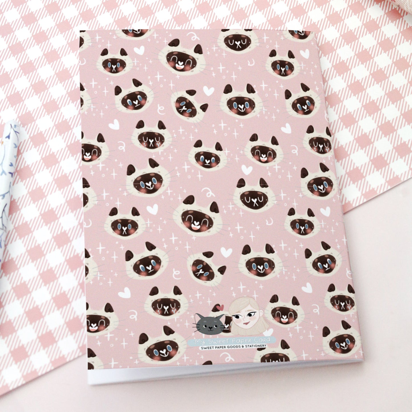 Carnet Chat Siamois - Carnet souple