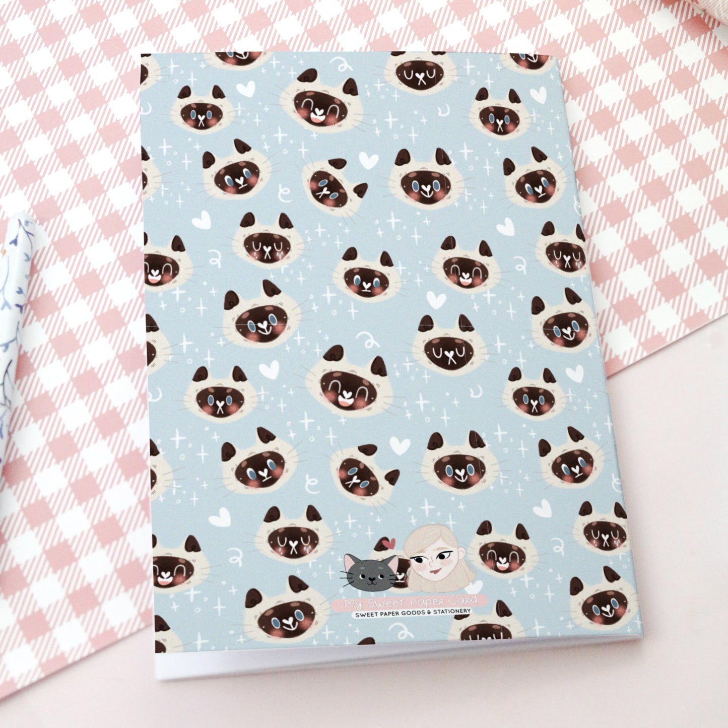 Carnet Chat Siamois - Carnet souple