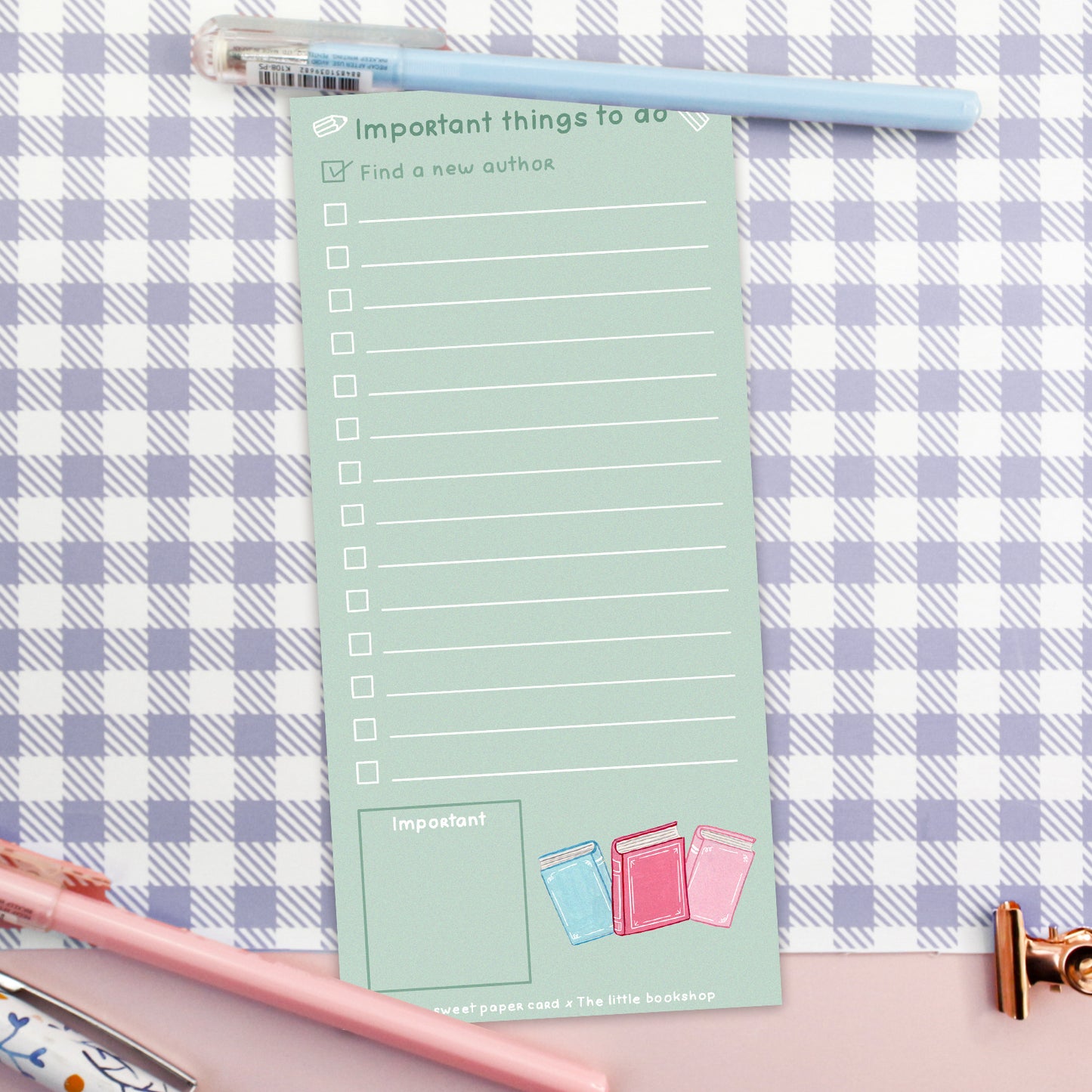 Book dragon to do list notepad - Large notepad