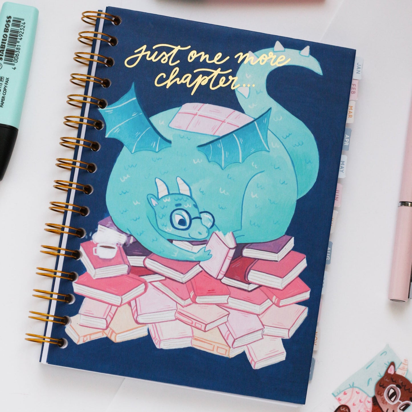 Dragon Reading journal - Spiral notebook to write your book reviews