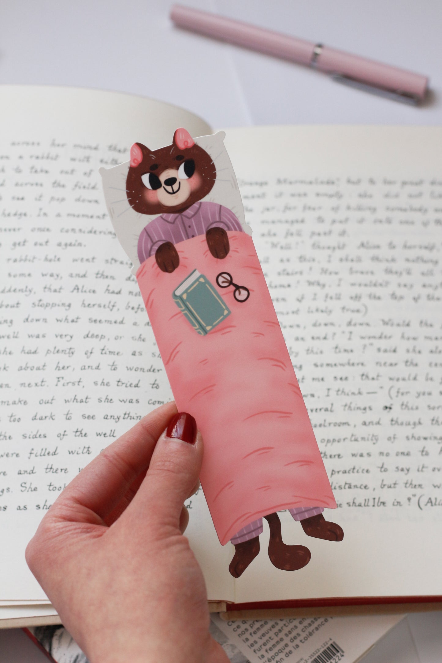 Cosy Cat in bed Bookmark