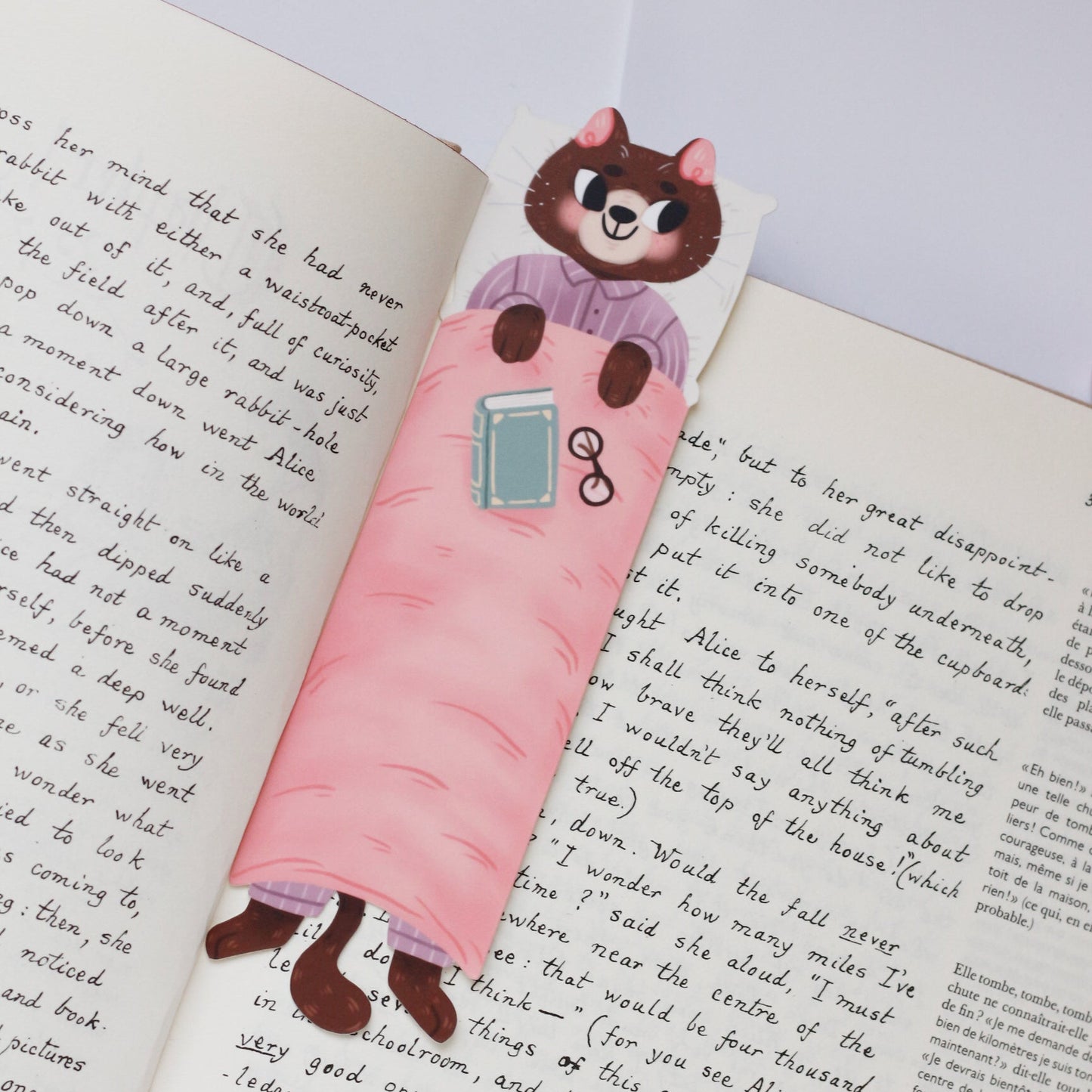 Cosy Cat in bed Bookmark