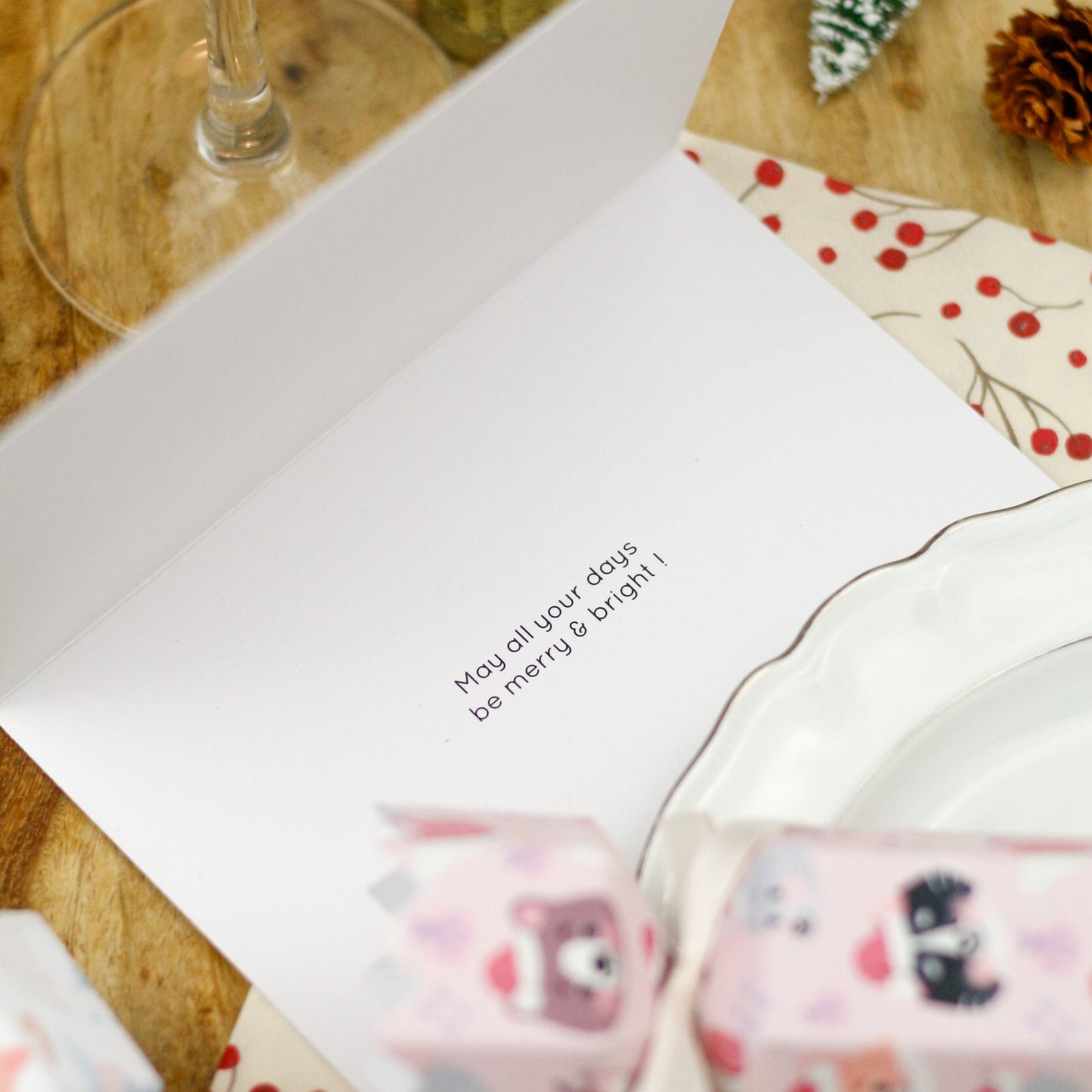 merry christmas card with joyful message