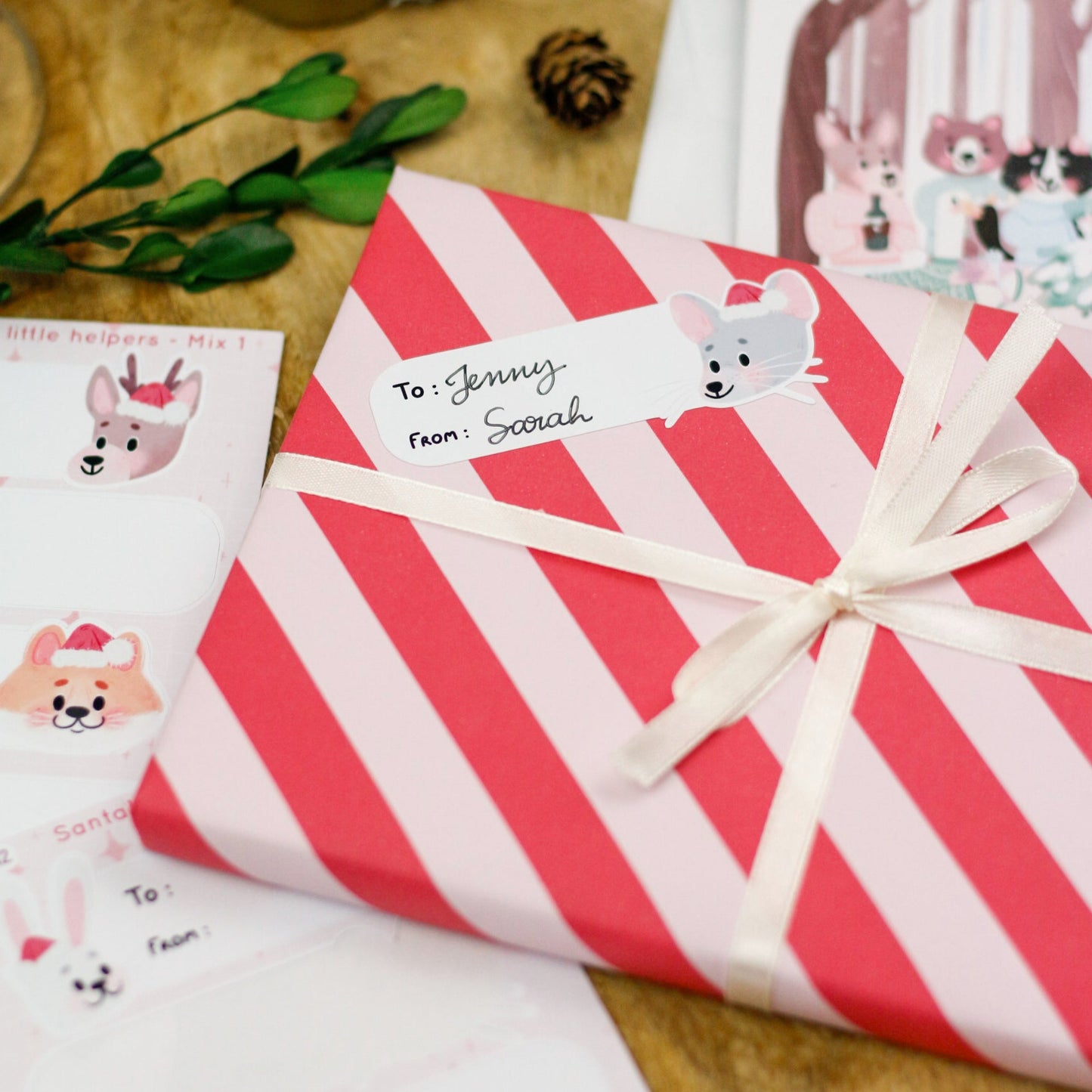 cute animal gift labels stickers