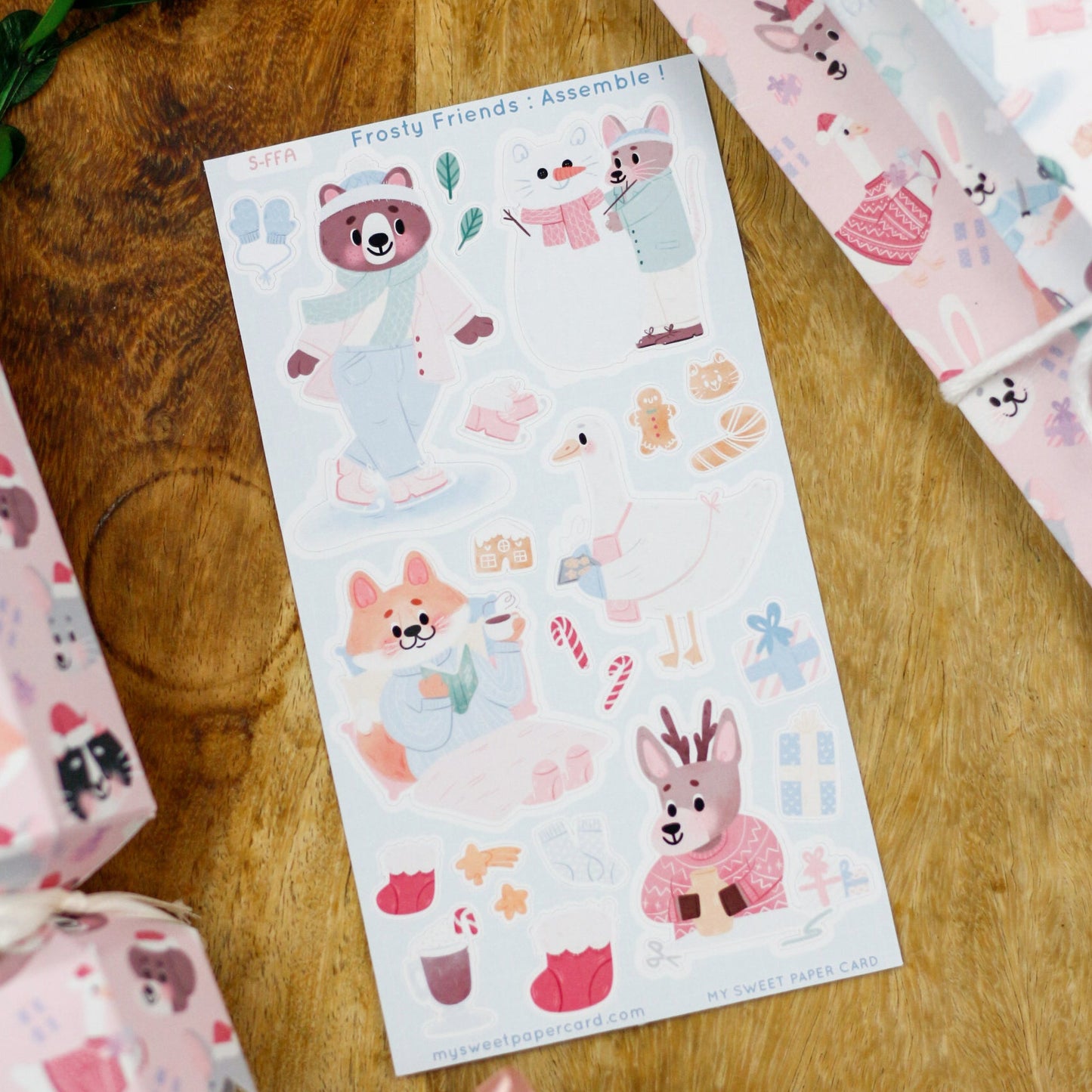 stickers sheet frosty friends