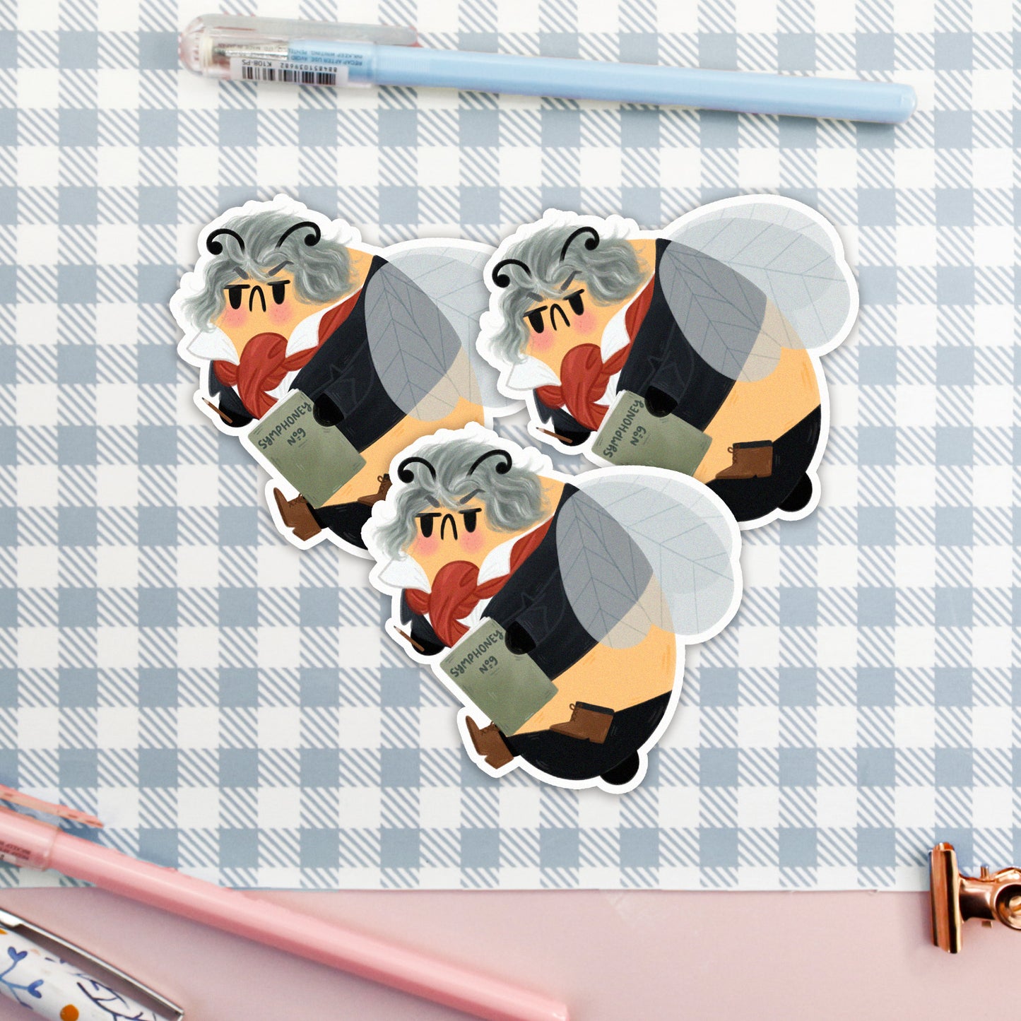 Grumbeethoven & Meowzart Magnets & Stickers