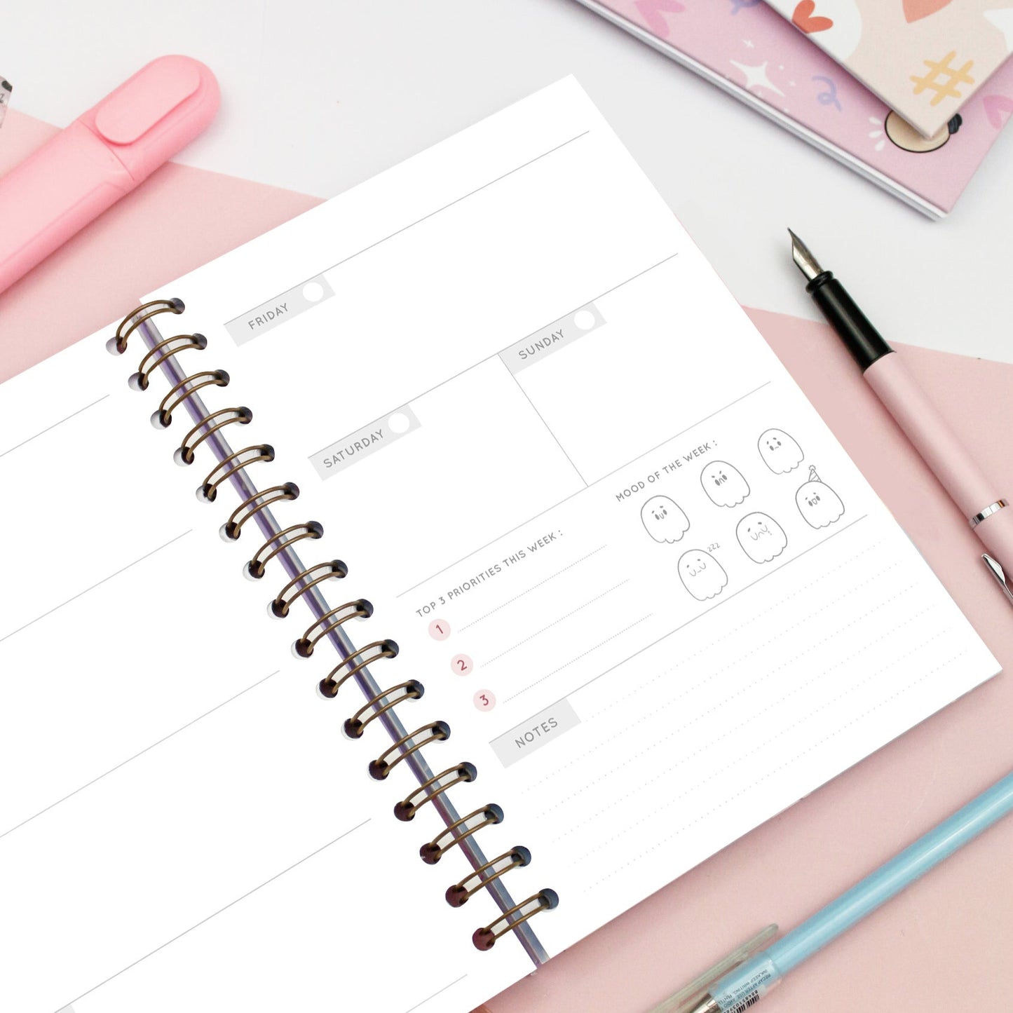 weekly planner ghost mood