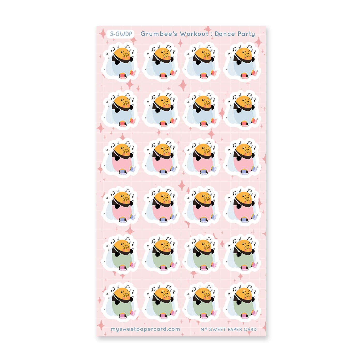 Grumbee's Workout - Stickers Sheet