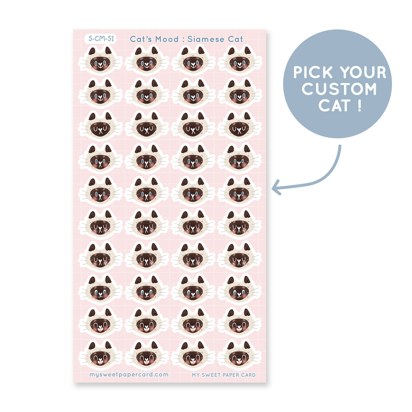 custom cat stickers mood tracker