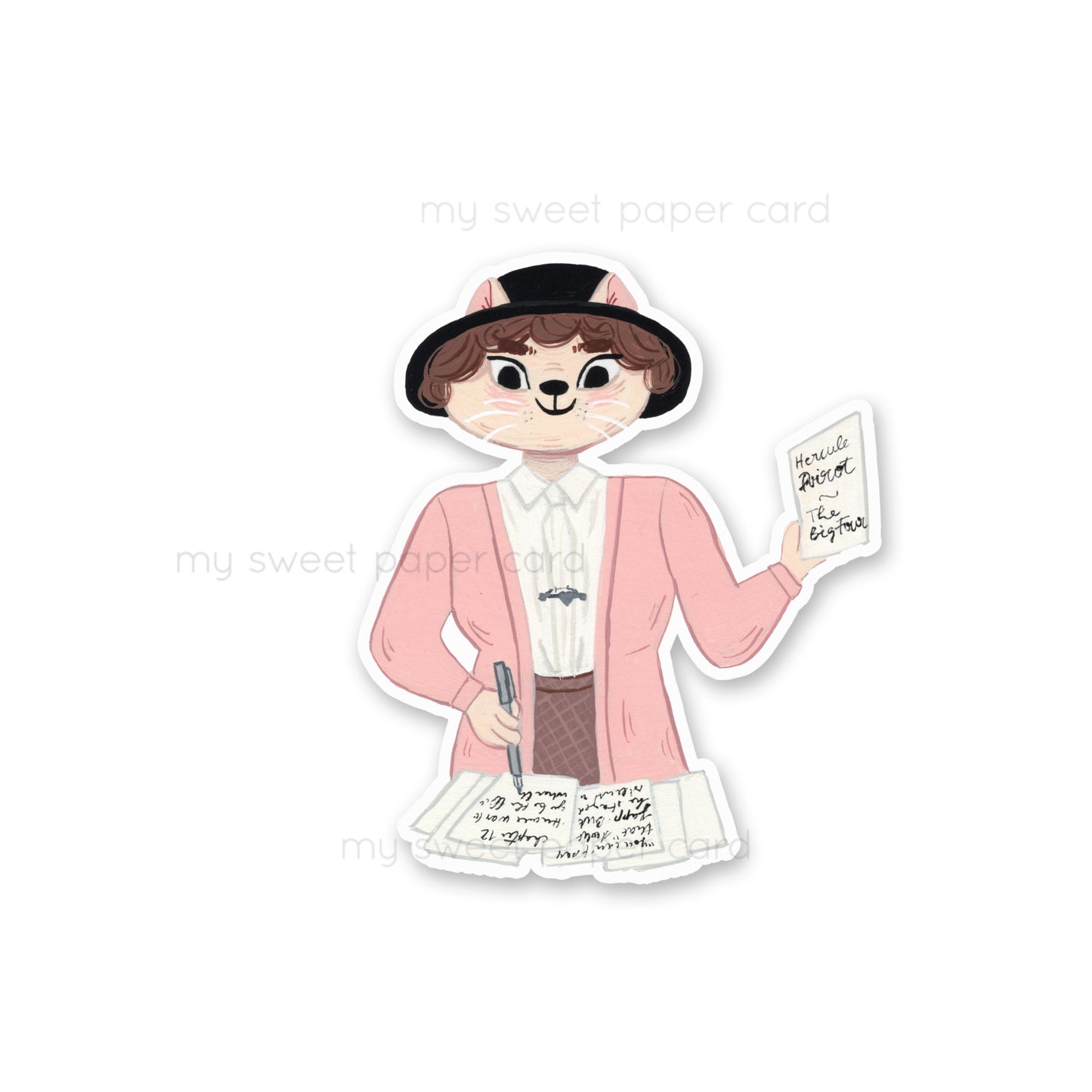Agatha Christie - Stickers Vinyl Chat