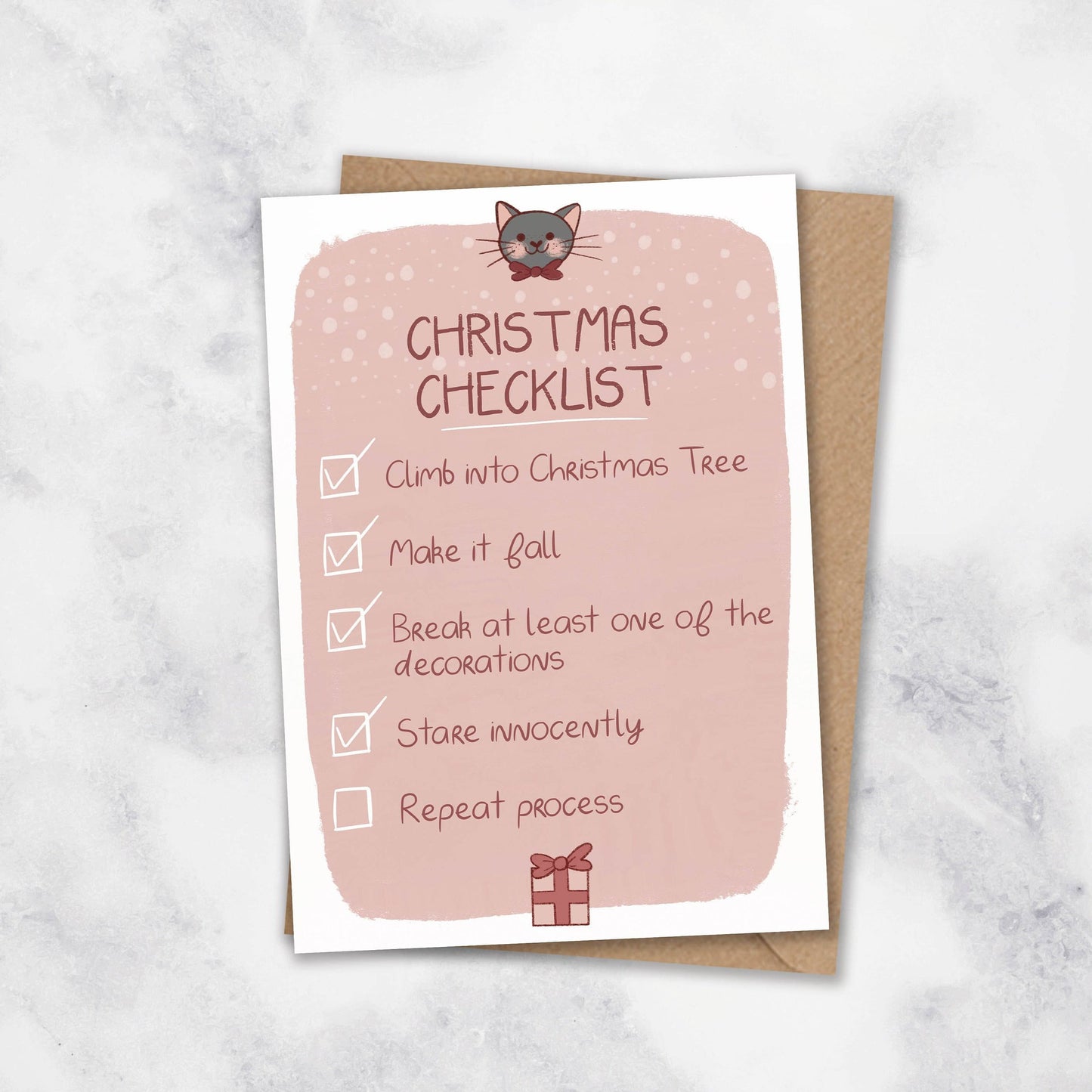 cat Christmas cards funny cat cards