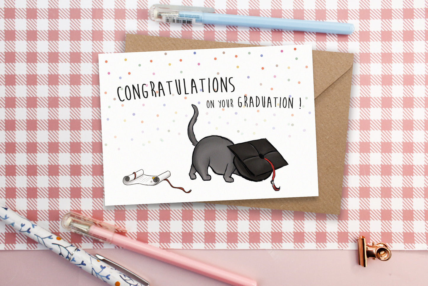 cat congratulations on your graduation cards