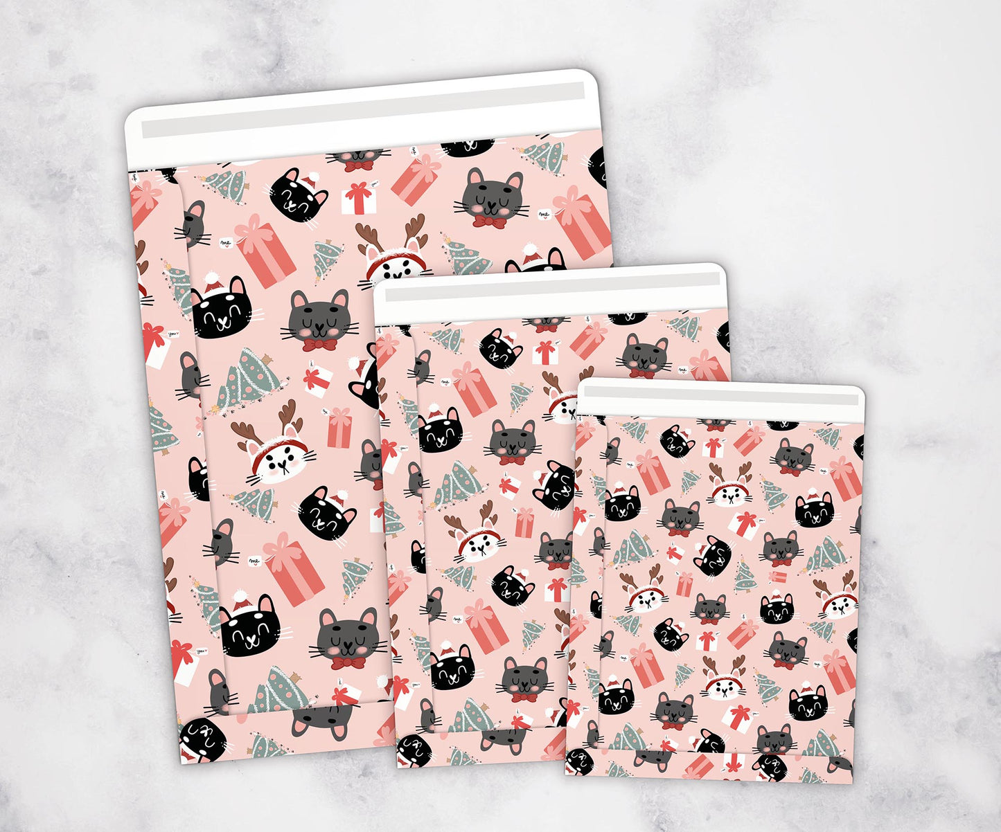 Sacs cadeaux de Noël Mix de Chats - Emballage de Noël Chats
