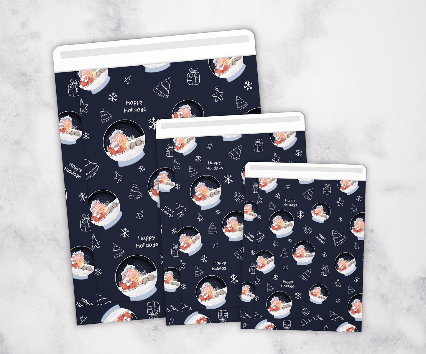 Sacs cadeaux de Noël Boule à Neige - Souris de Noël