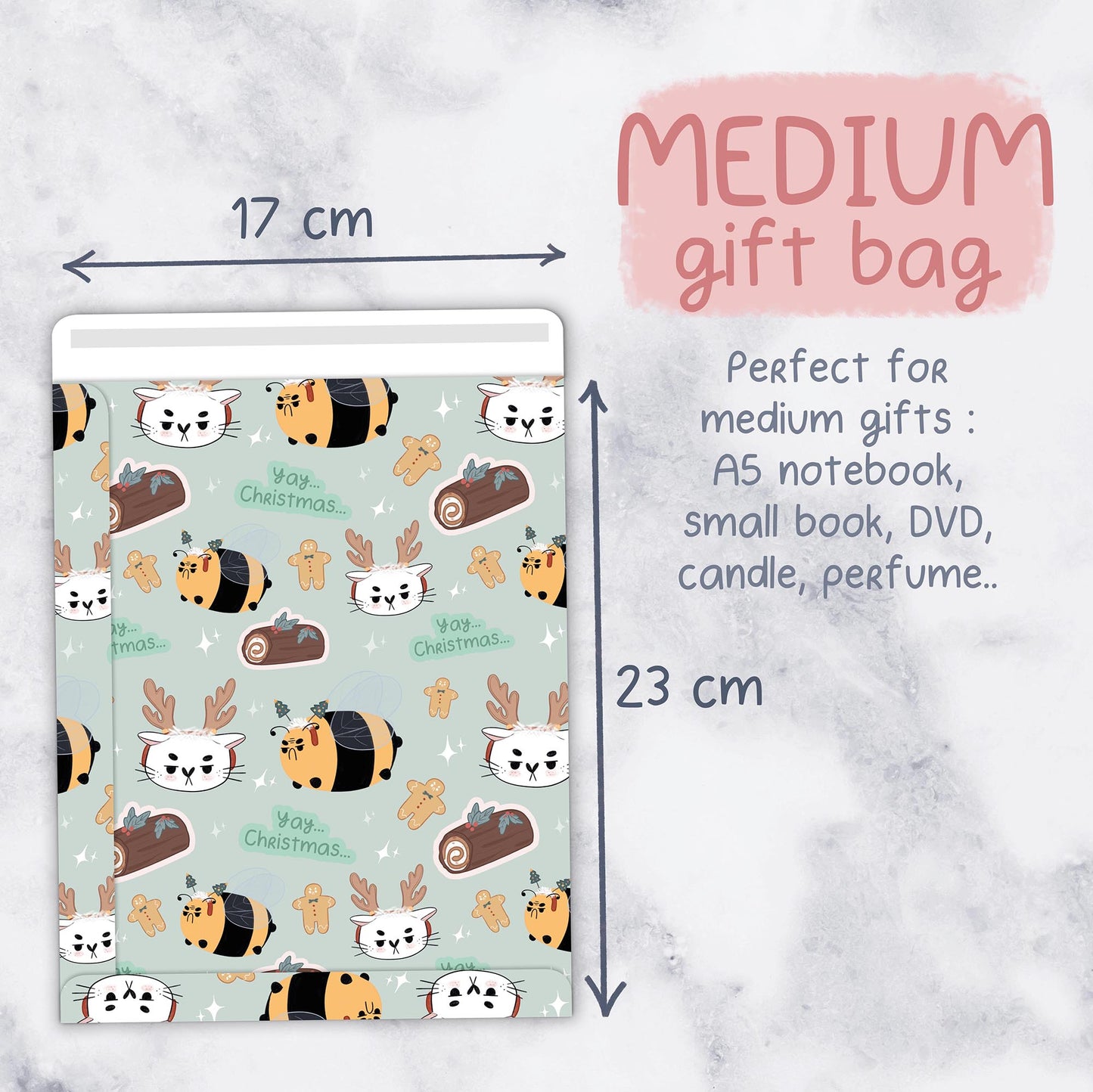 Grumbee christmas gift bags - Grumpy Christmas wrapping