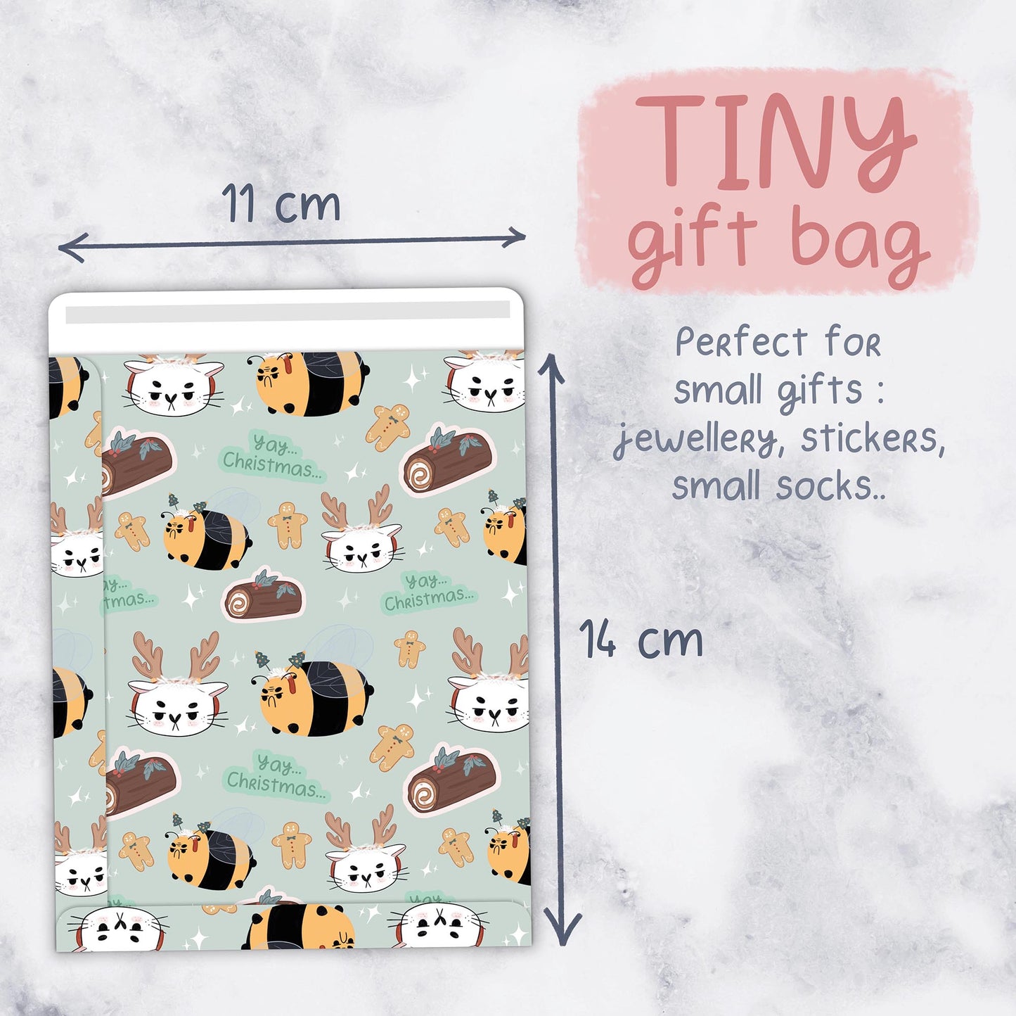 Grumbee christmas gift bags - Grumpy Christmas wrapping