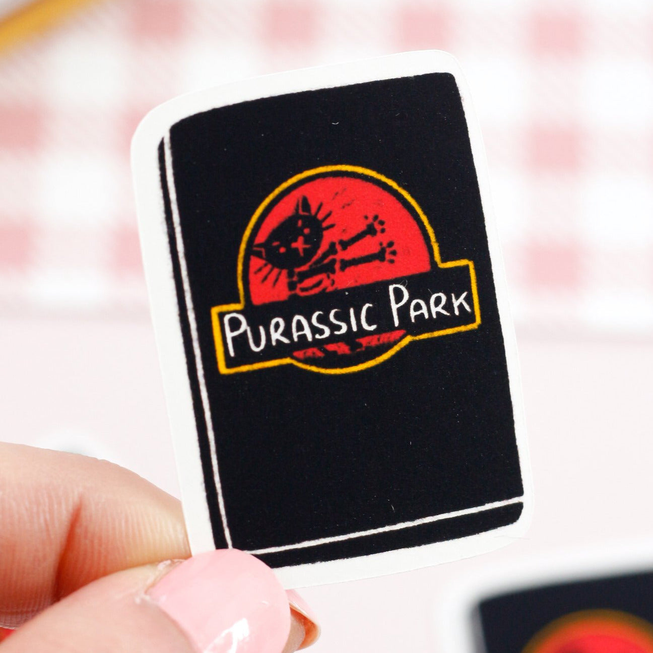 purassic park cat movie stickers