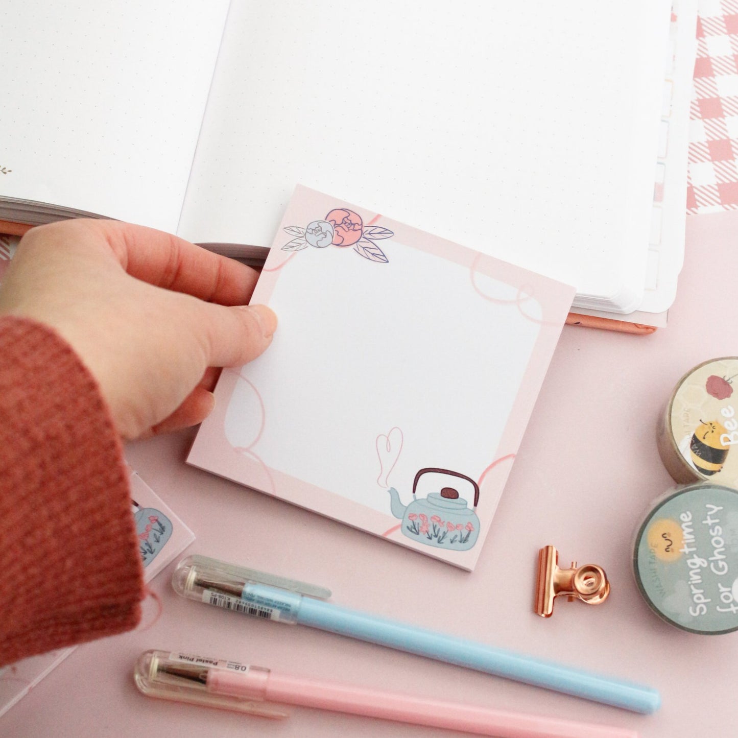 cute tea notepad