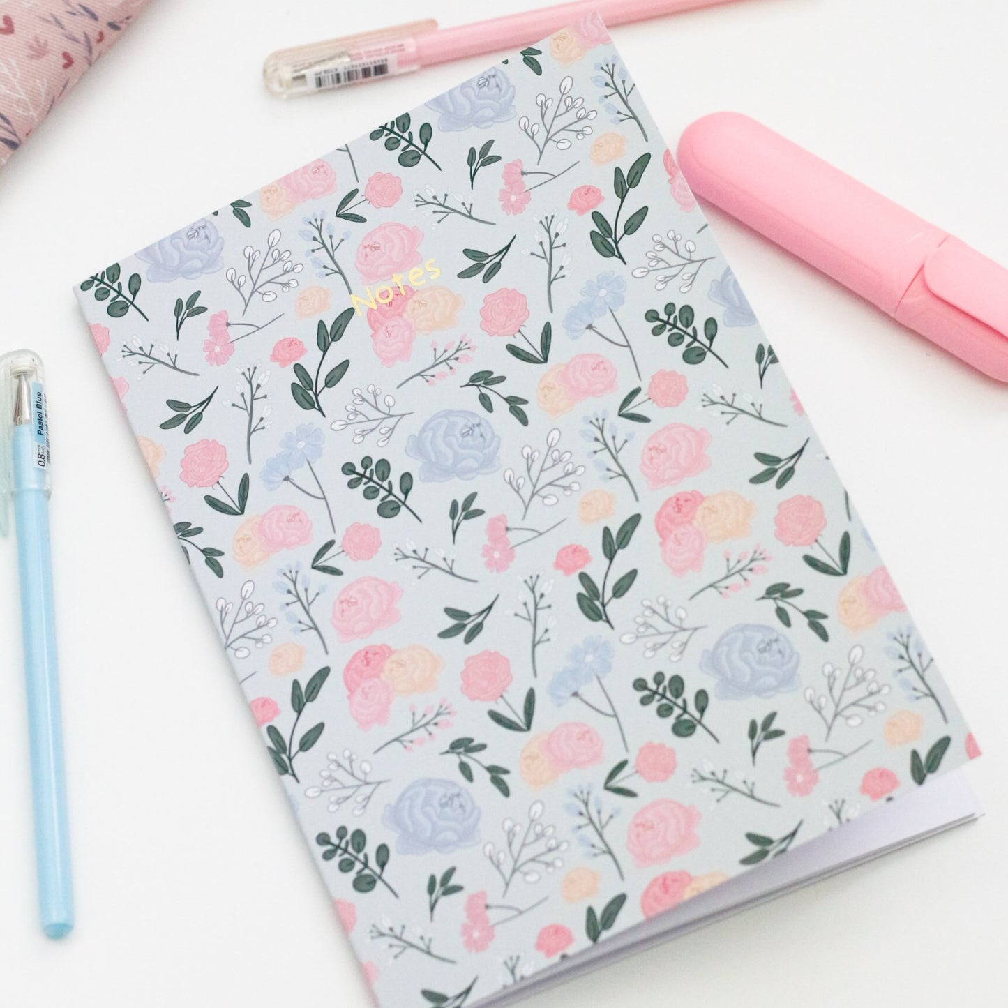 Carnet à fleurs pastel - Carnets mignons