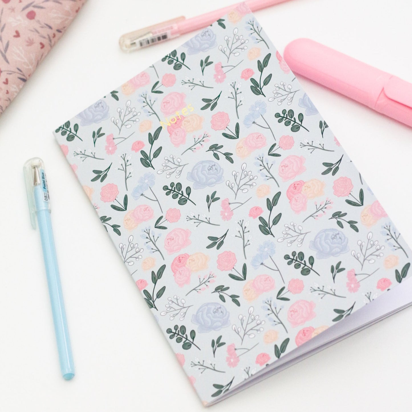 Carnet à fleurs pastel - Carnets mignons