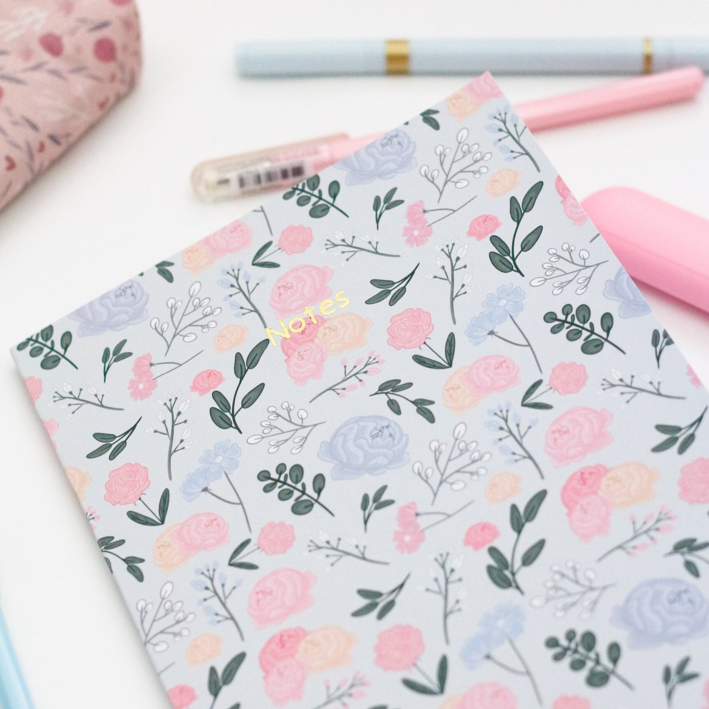 Carnet à fleurs pastel - Carnets mignons