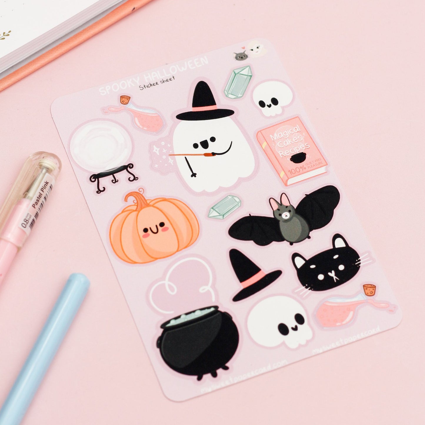 ghost halloween planner stickers