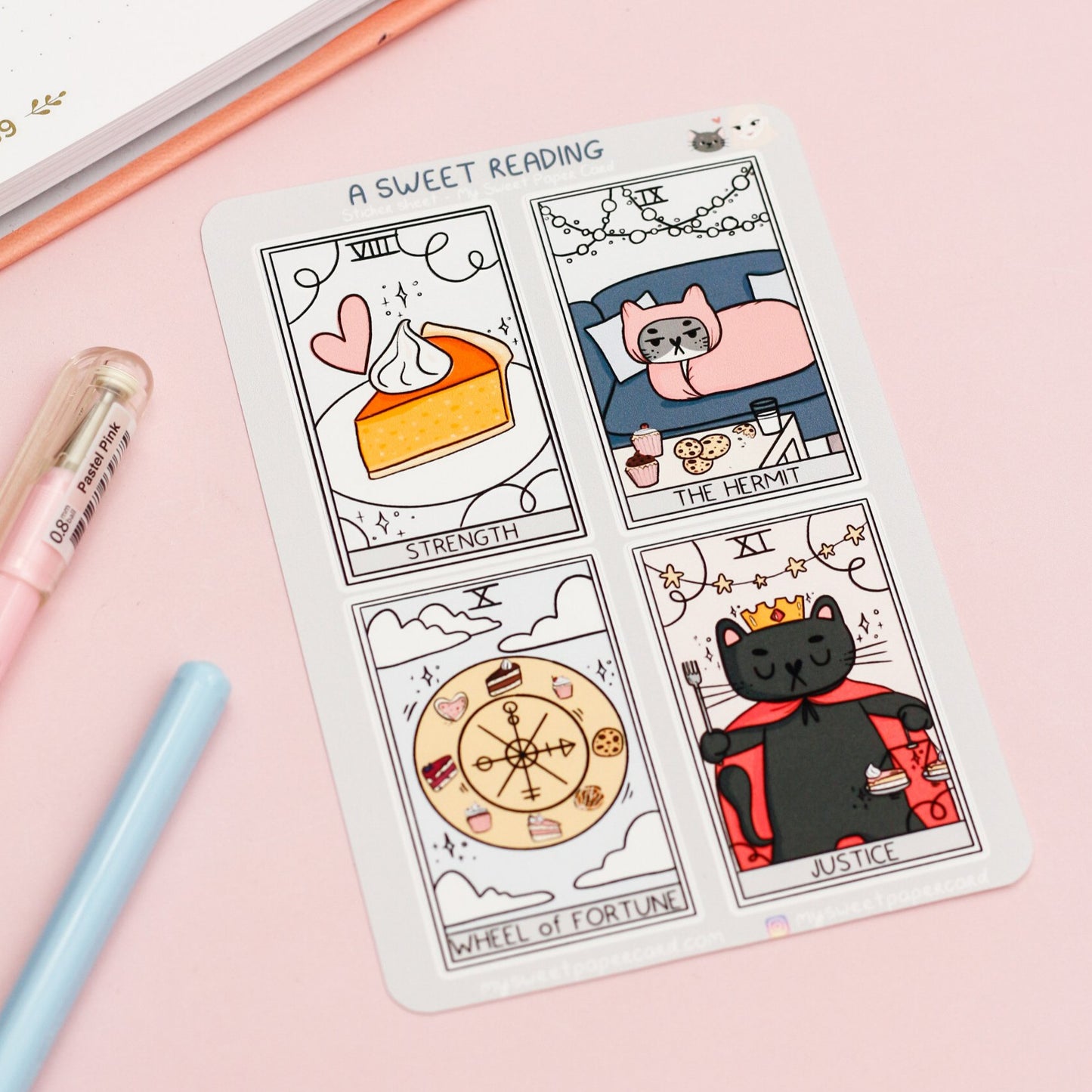 funny tarot card stickers