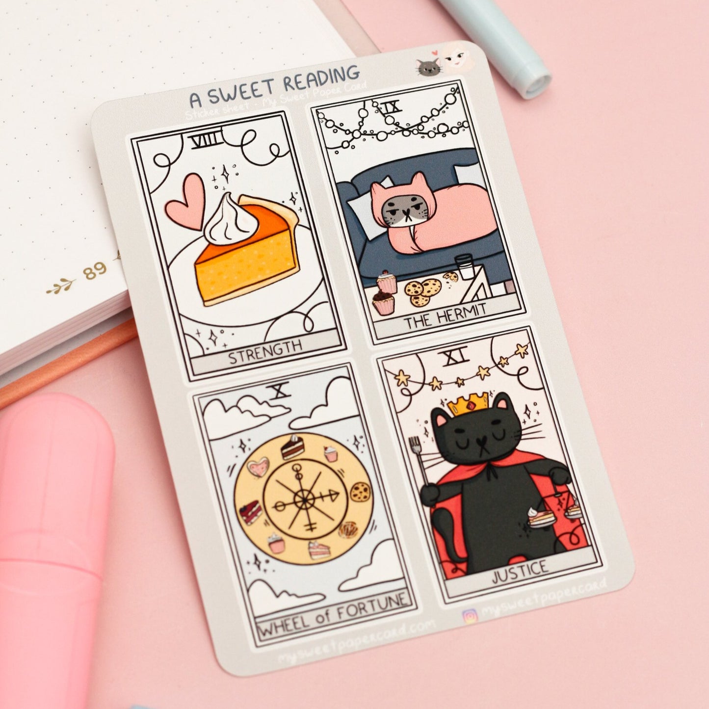 cat lover gift funny tarot cards
