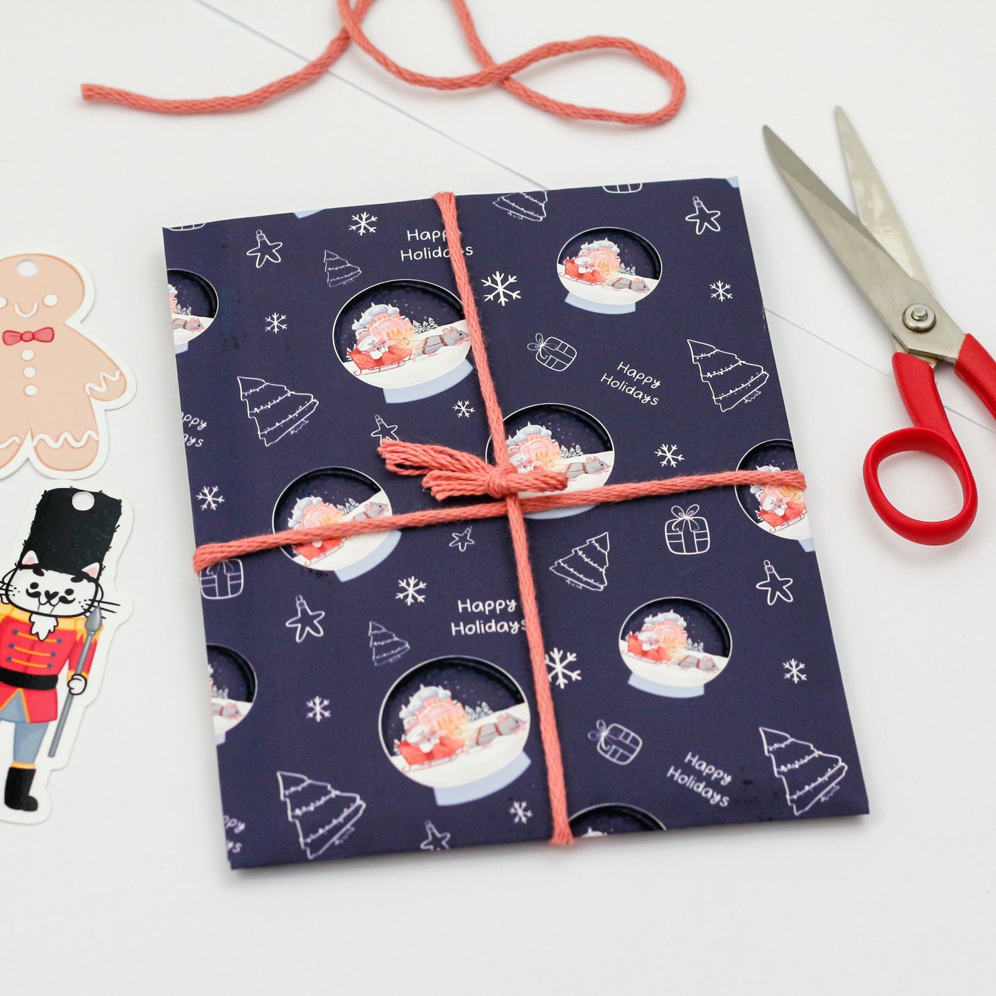 Sacs cadeaux de Noël Boule à Neige - Souris de Noël