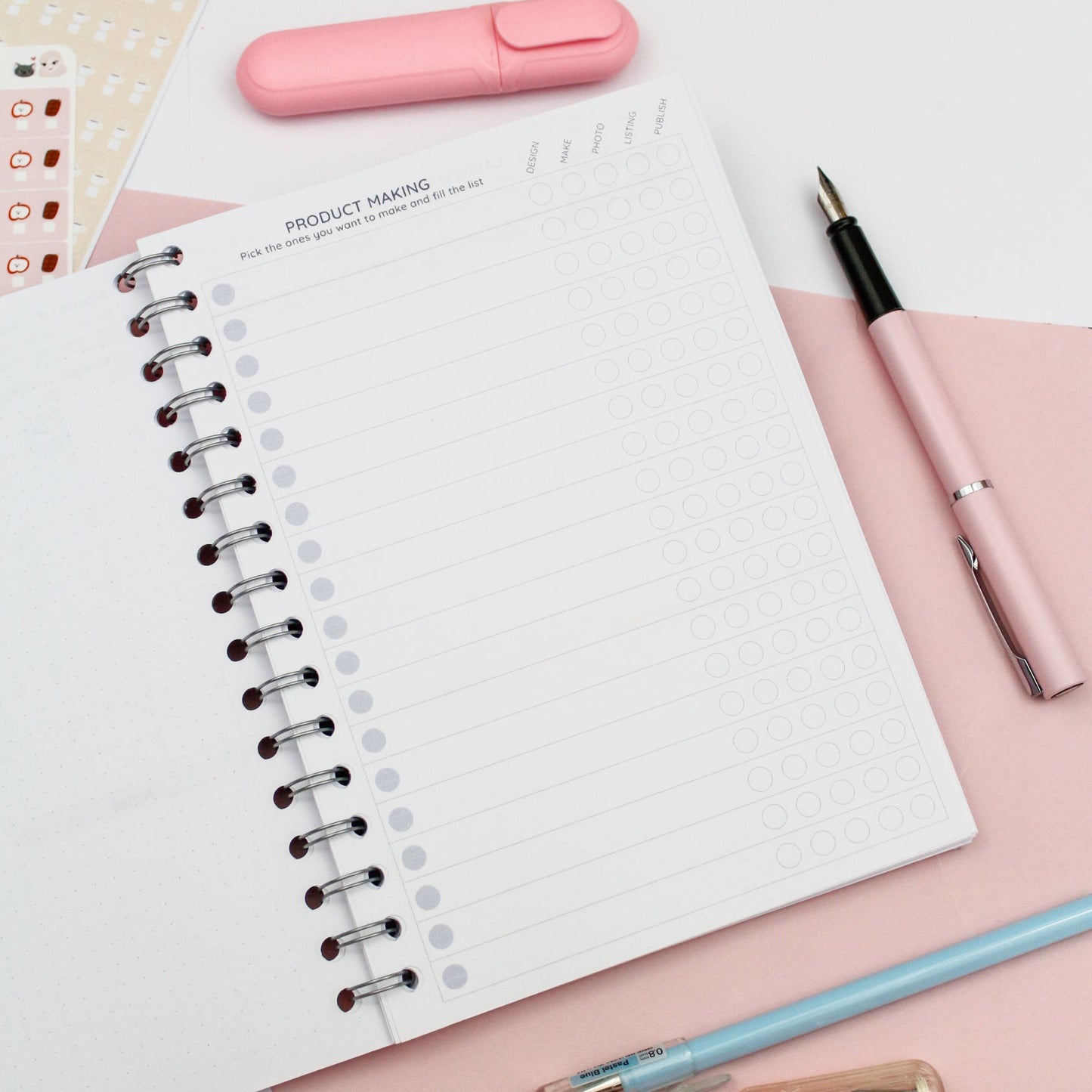 product making notebook