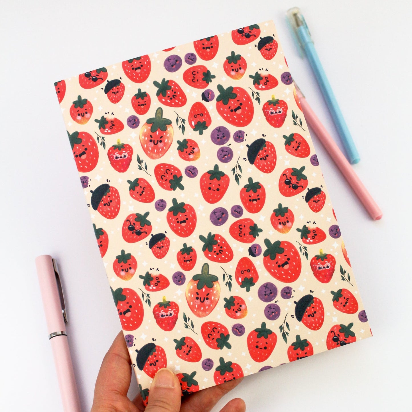 2ND SALE - Carnet Fraises & Myrtilles - Cadeau papeterie d'été