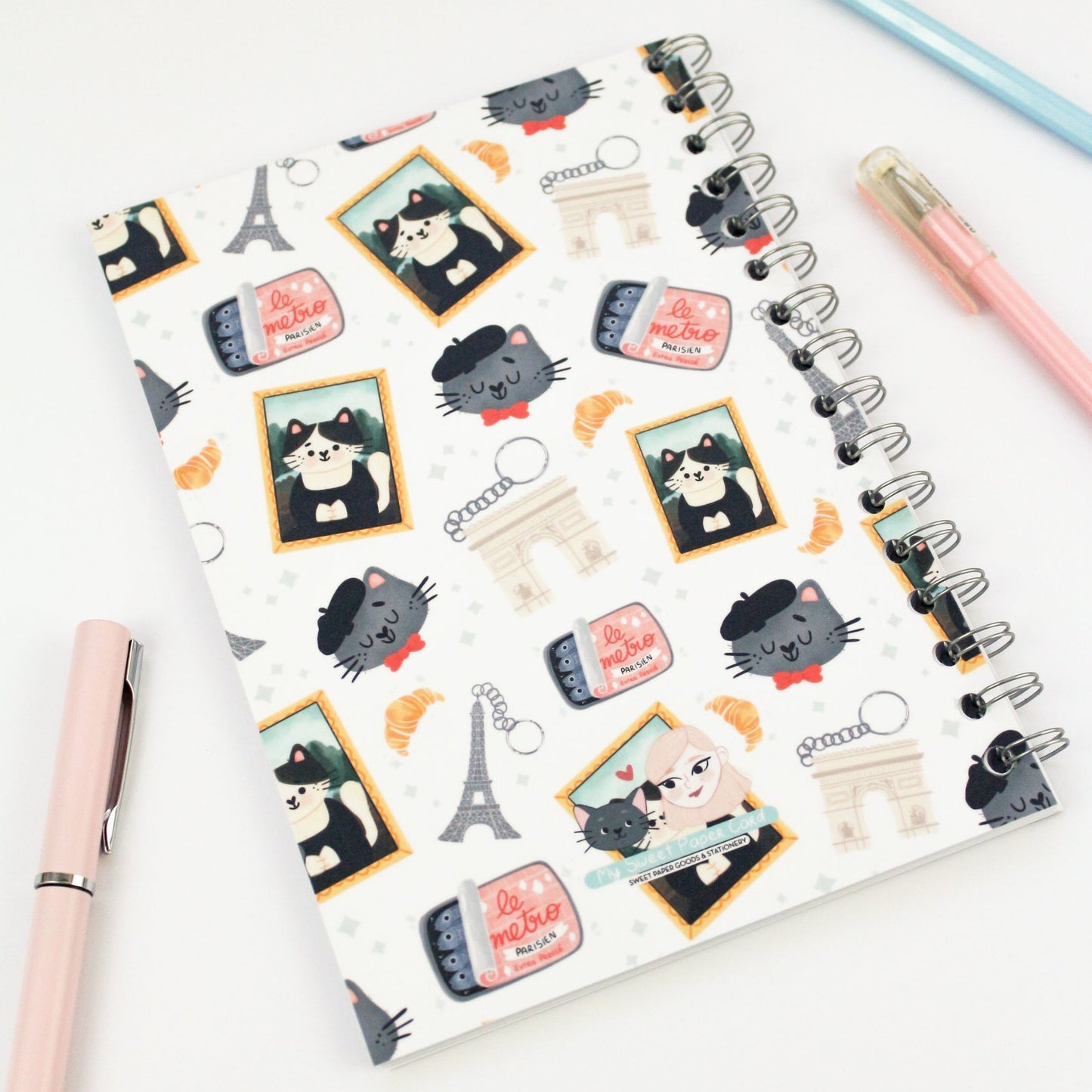 Welcome to Paris Spiral Notebook - French notebook