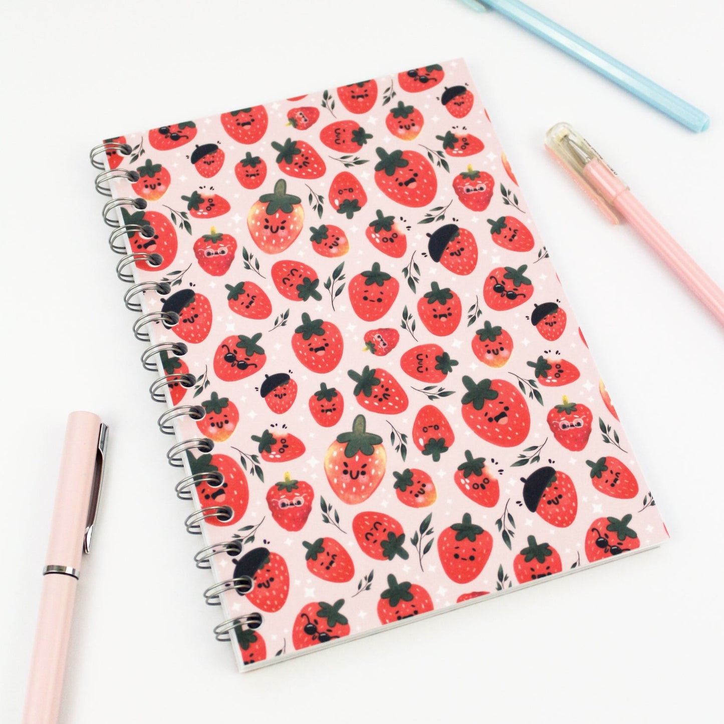 Cahier à spirale Fraise - Carnet mignon pour la rentrée scolaire