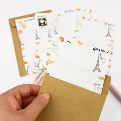 Bonjour Paris - Mini Writing Paper Kit