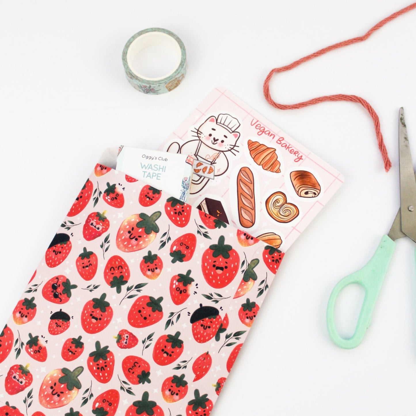Pochettes cadeaux Fraises - Emballage cadeau anniversaire