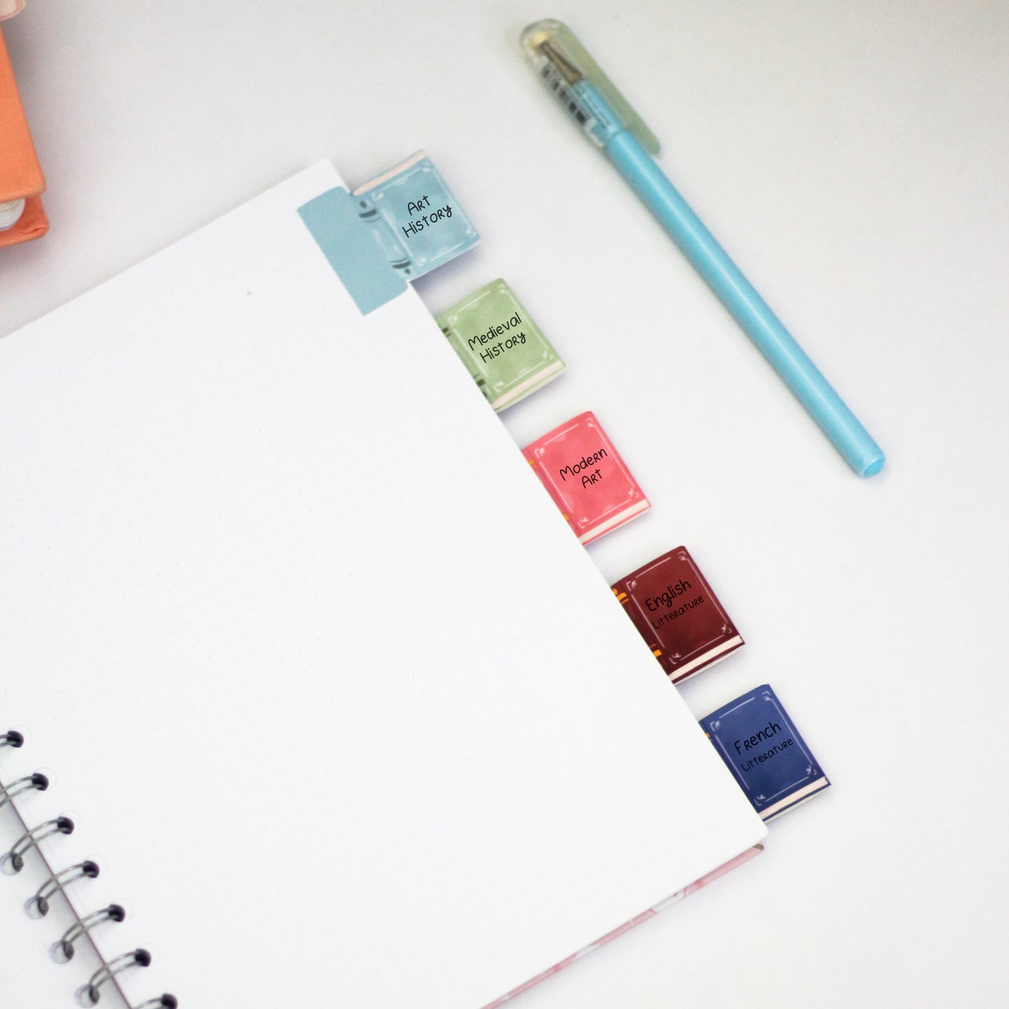 Mini book adhesive tabs - Notebook divider
