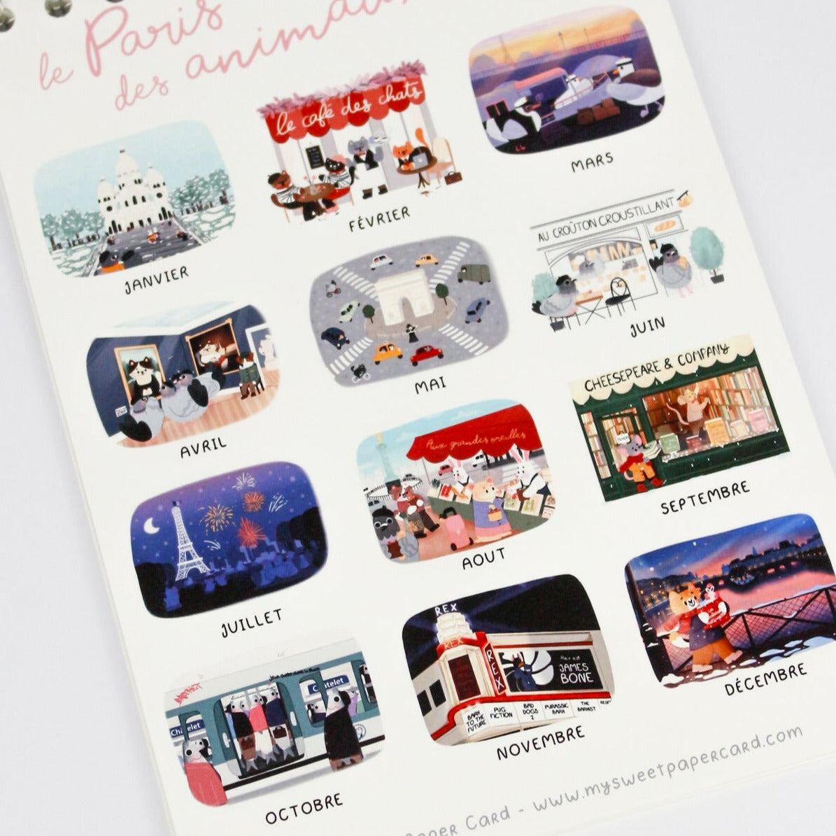2027 Calendar - The Paris of Animals - A5 Wall Calendar