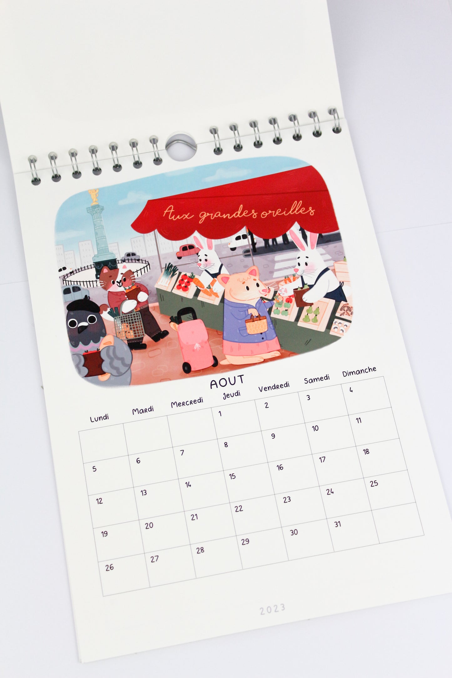 2025 Calendar - The Paris of Animals - A4 Wall Calendar