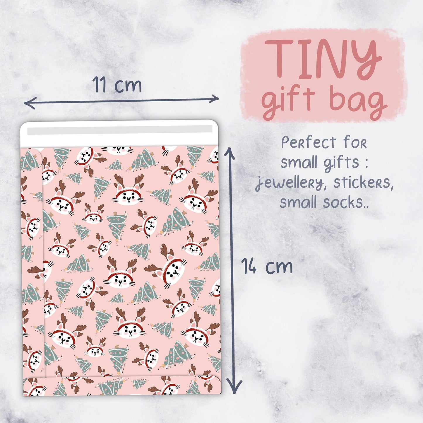 Moon Reindeer christmas gift bags - Christmas cats