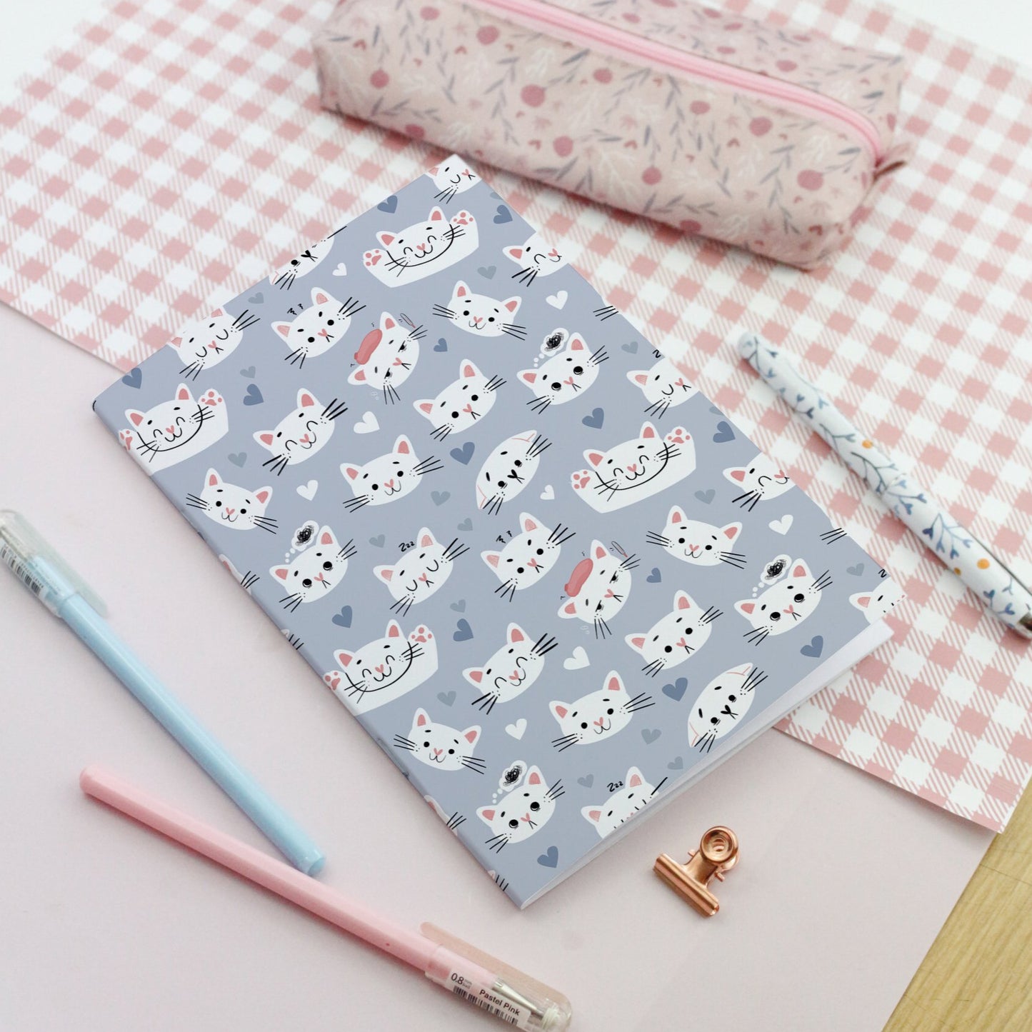 A5 Cat and Tiger Notebook - Cute notebooks