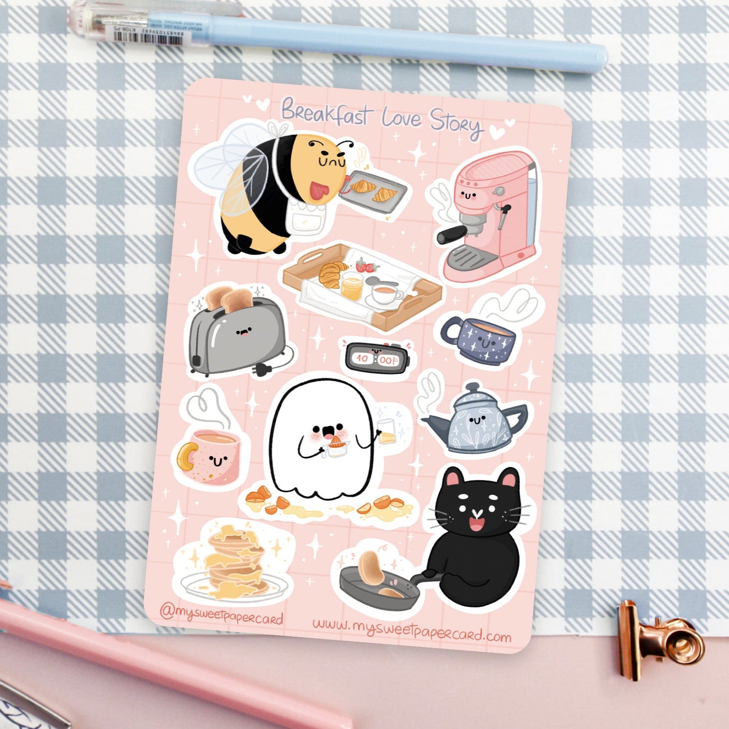 kawaii breakfast stickers