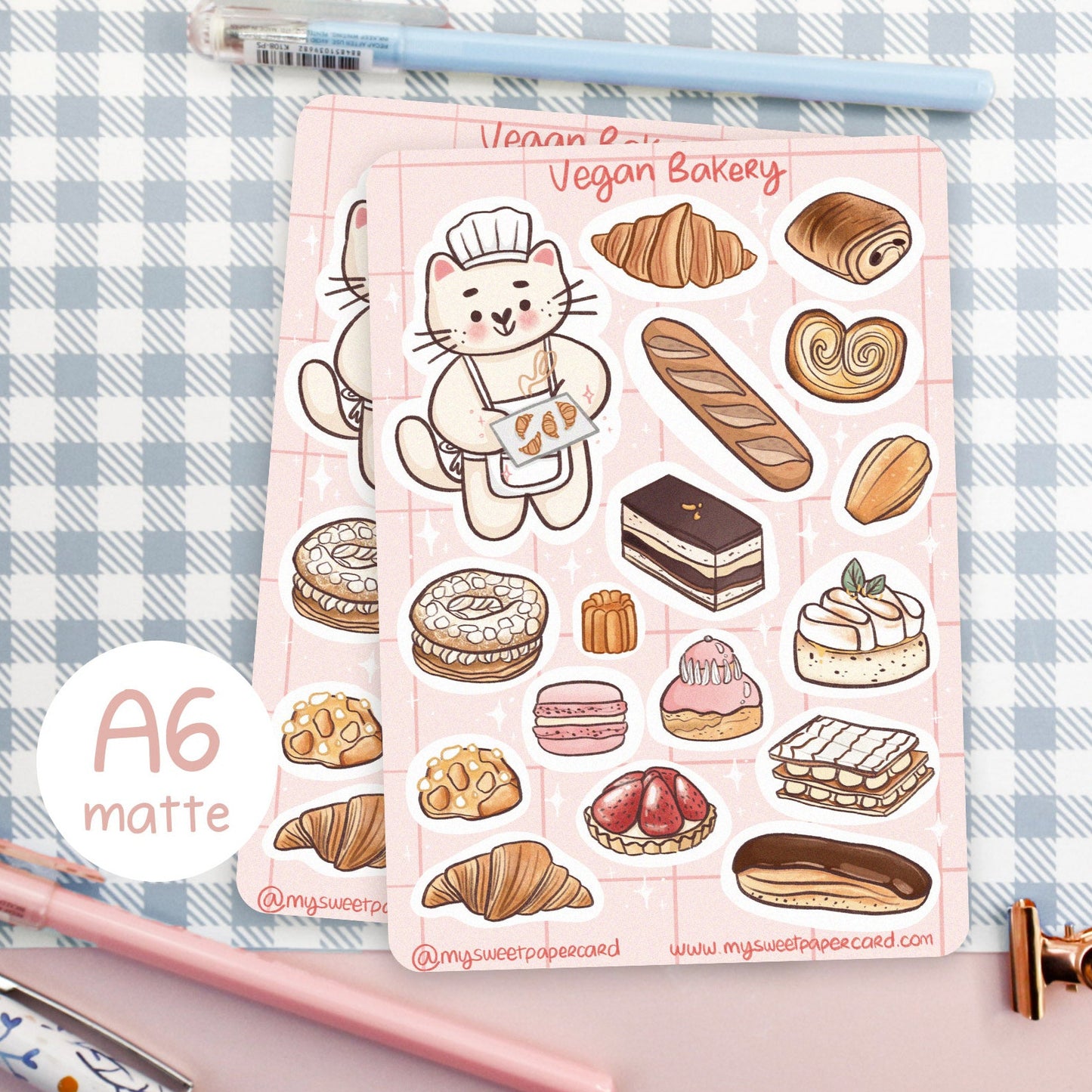 vegan pastries planner stickers