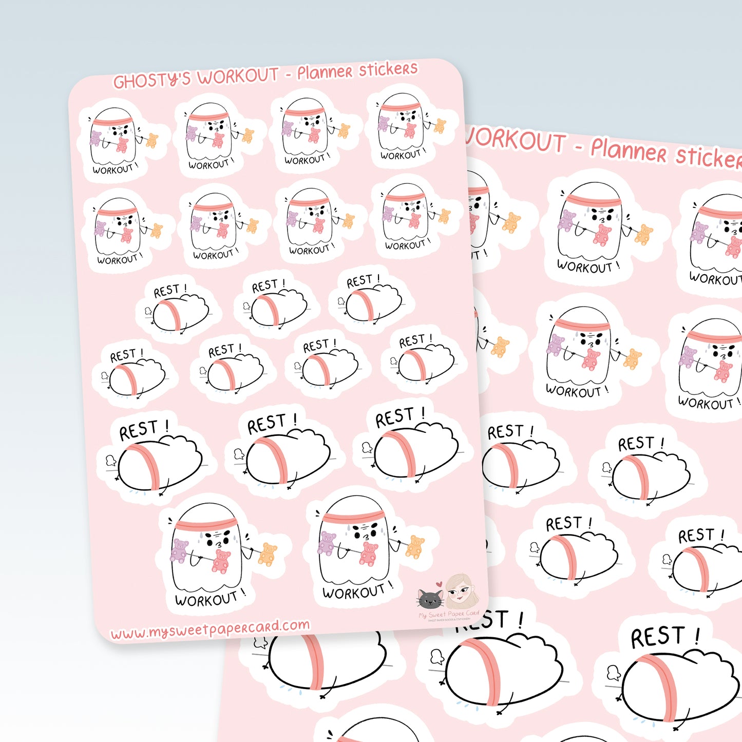 Ghosty's workout - Workout planner stickers