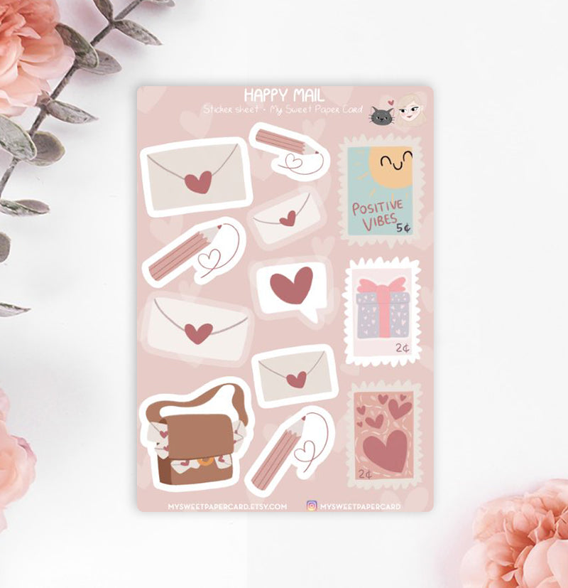 Love Letter Stickers for Your Planner and Journal Stickers for Valentines  Day Happy Mail Stickers for Scrapbooking 