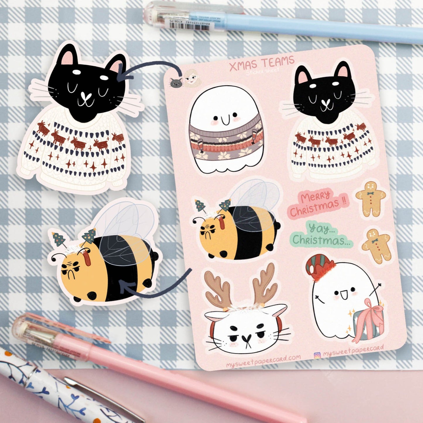 christmas sweater stickers for holiday planning