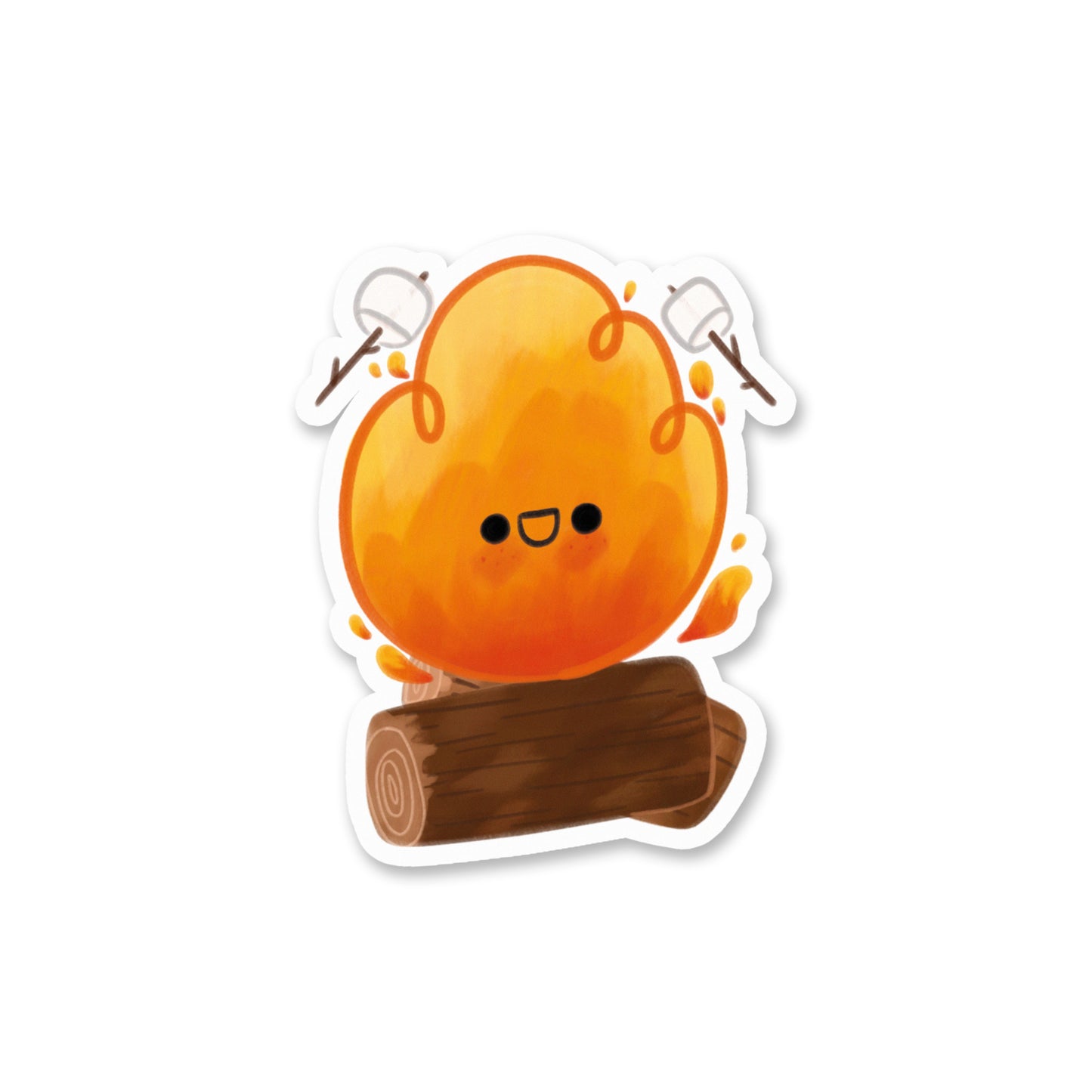 Oggy's Club - Little Camping Fire - Die Cut Stickers